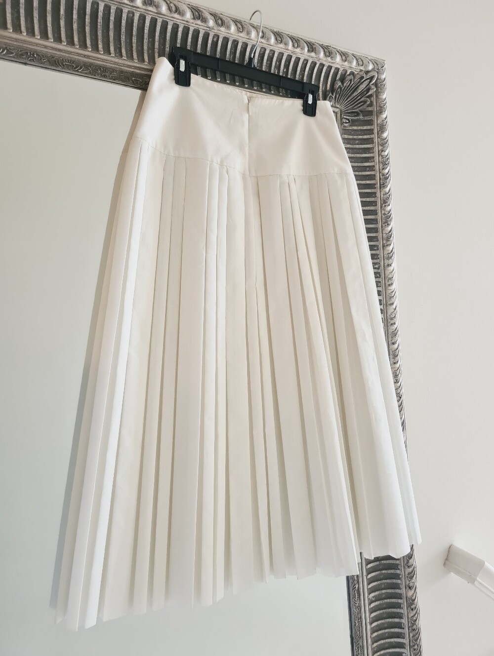 THE ROW Magdita Extended Waistband Pleated Midi Skirt In Ivory US 8 Org $1,470 - Picture 7 of 14